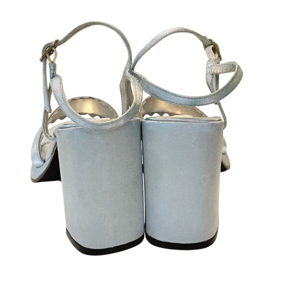 Vintage 90s y2k Esprit Chunky Platform Sandals Strappy Heels Escapade Blue 8 - Picture 7 of 10